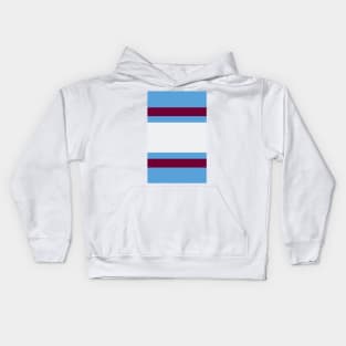 Manchester Varsity Sky, White & Maroon Kids Hoodie